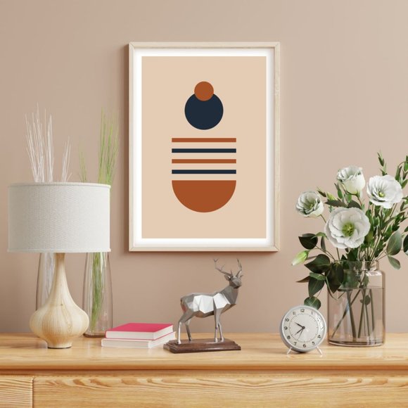 2/$35 Modern Minimalist Abstract Geometric Wall Art Print Home Decor [No Frame] - Picture 2 of 6